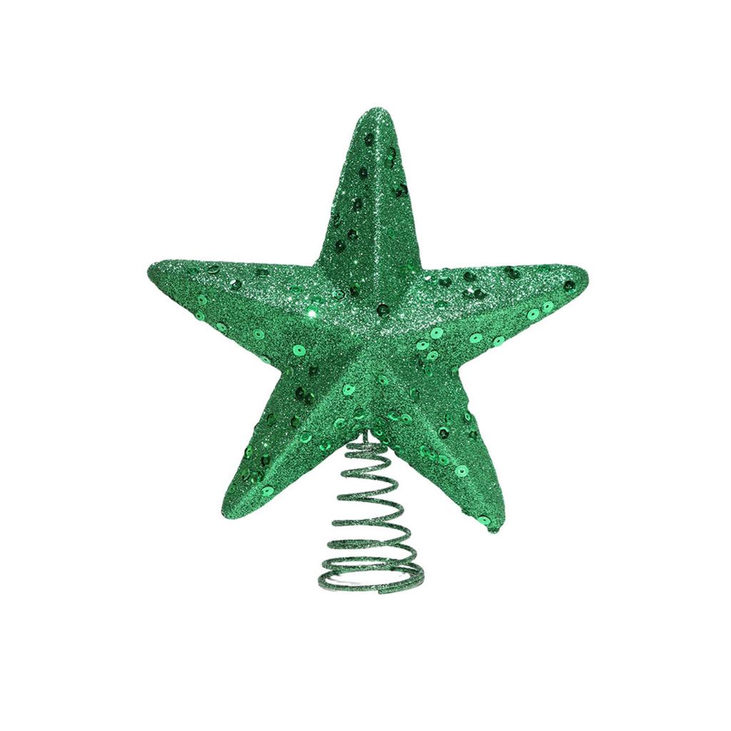 Christmas Colorful Sequin Foam Tree Top Star Christmas Tree Five-pointed Star Tree Top Layout Window Desktop Ornaments