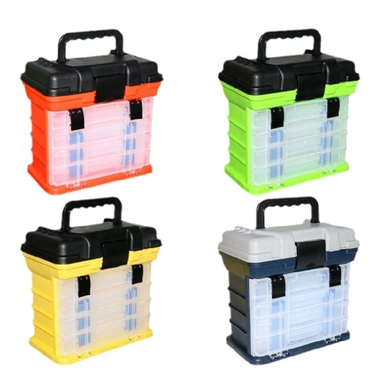 Fishing Box, Fishing Container Storage, Fishing Equipment Container 4 Layer Fishing Tackle Box with Handle for Fishing
