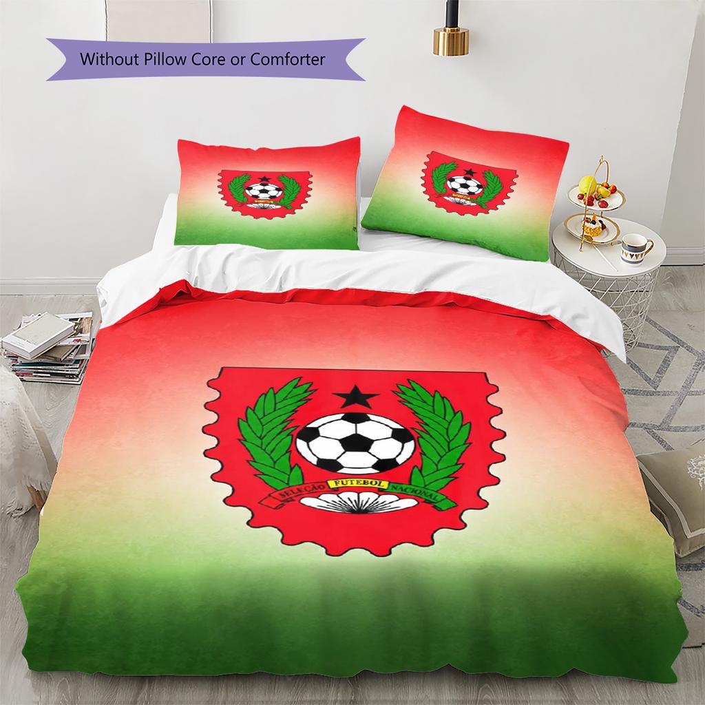 Guinea Bissau Pattern Bedding Set Quilt Cover Pillowcase Home Decor Gift (1 * duvet cover + 2 * pillowcase, without core)