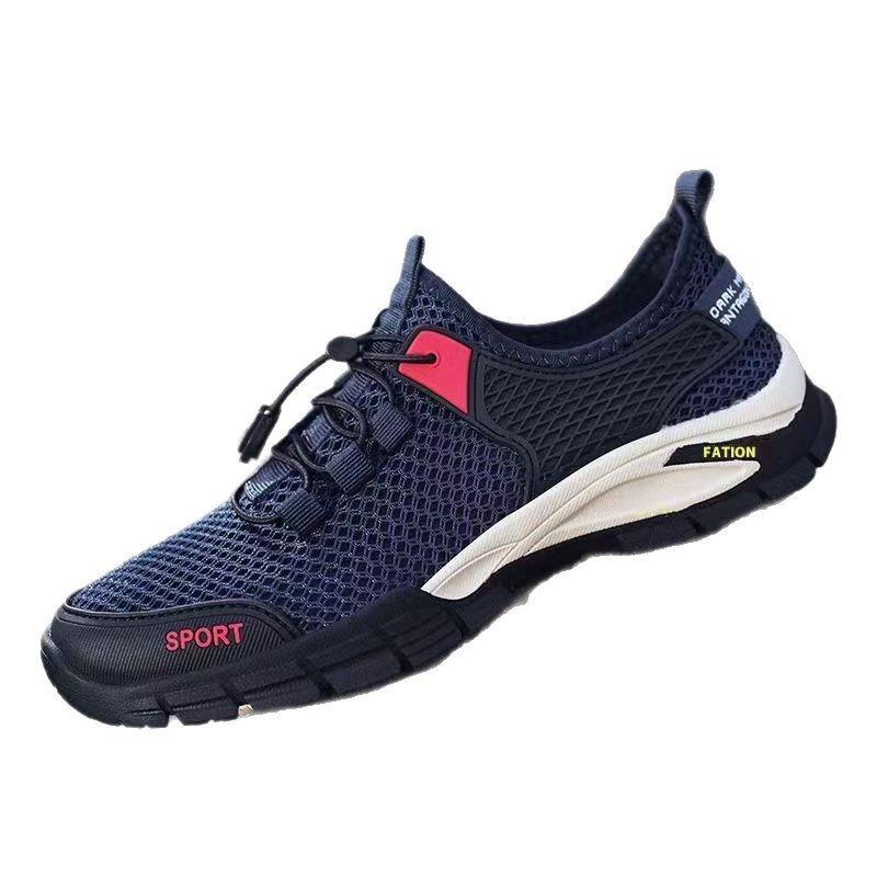 Men's Shoes Summer Breathable Mesh Shoes Casual Sports Shoes Men's Hollow Hole Shoes Outdoor Hiking Shoes Men's Summer Sandals