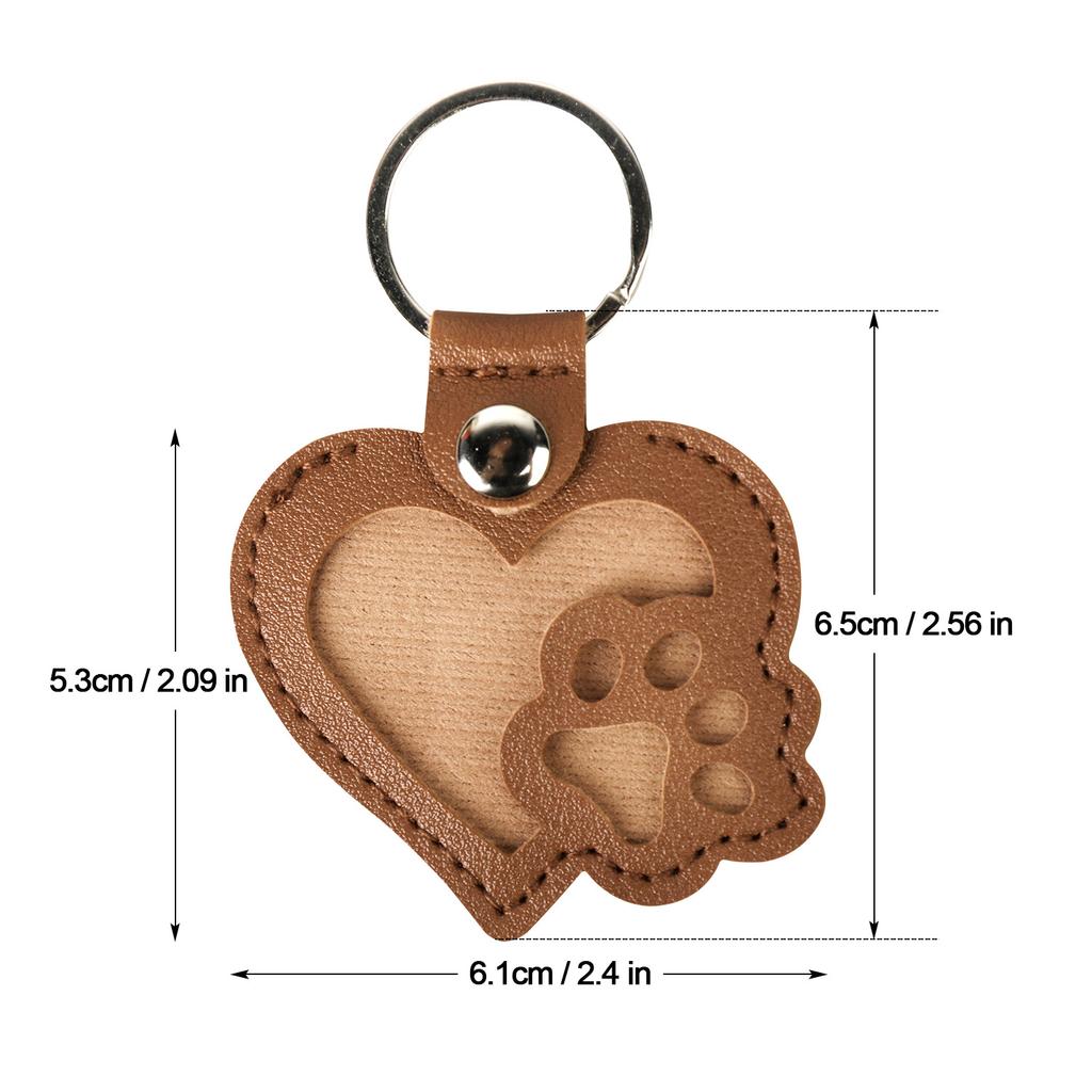 3 pezzi Portachiavi Ricordo Peli di Animali Domestici, Ciondolo Personalizzato Zampa di Animale Domestico, Medaglione Commemorativo per Pelo di Gatto Cane, Portachiavi in Pelle