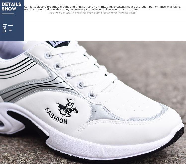Men's 2024 White Leather Sneakers: Stylish, Casual Shoes for Teens and Students