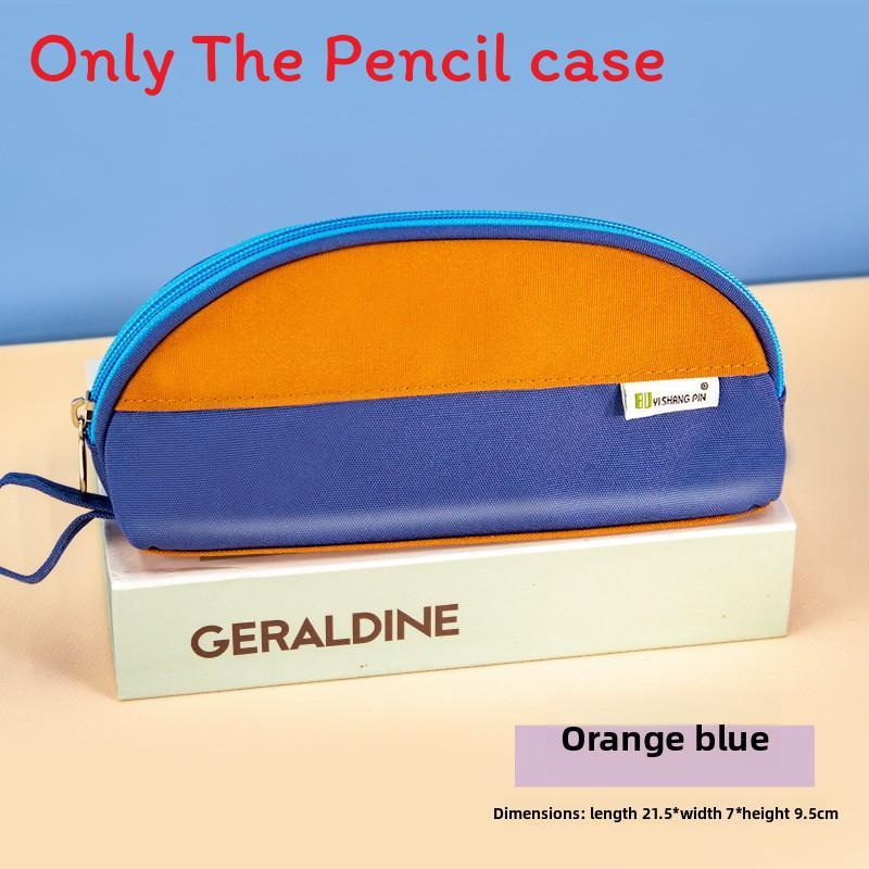Oxford Fabric Shell Pencil Case With Large Capacity For Students And Office Use