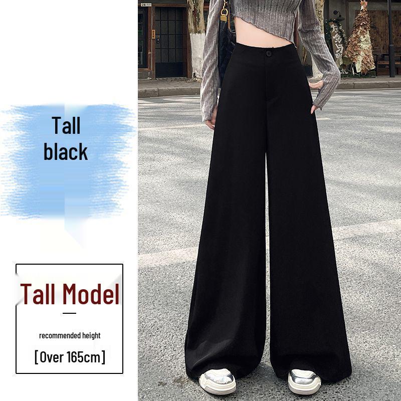 Women's 2026 Spring/Summer Wide-Leg High-Waisted Drape Straight Pants