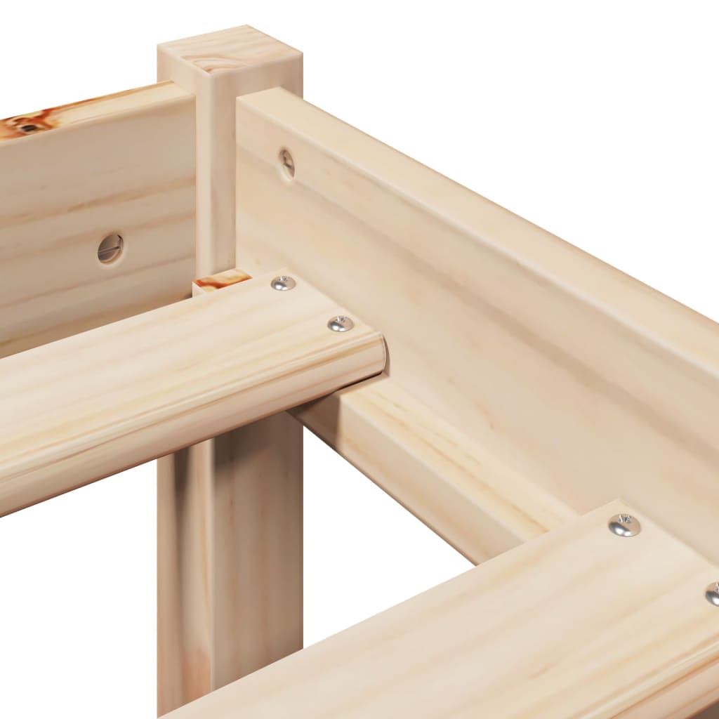 Solid Wood Bed Without Mattress 75 X 190 Cm Pine Wood