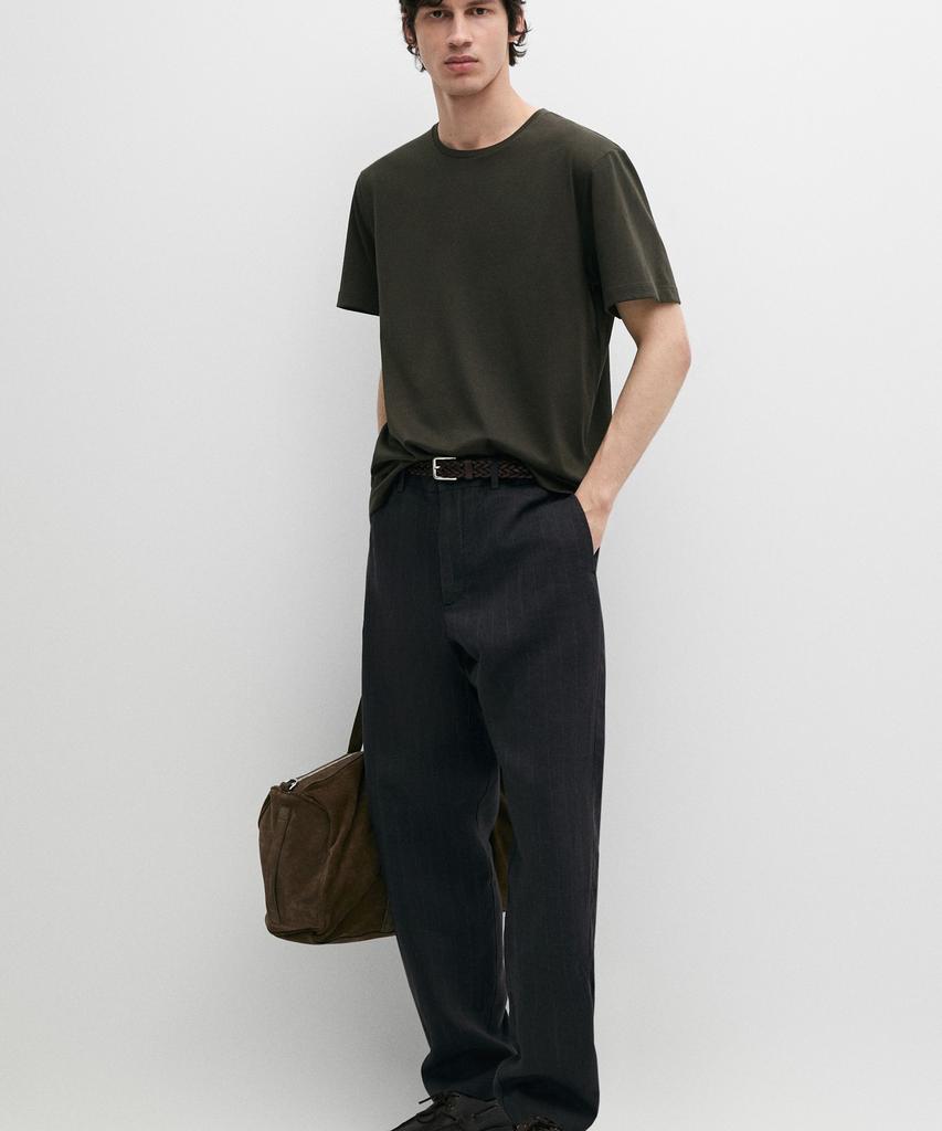 Masimodutti 100% Cotton T-Shirt Shoulder Detail