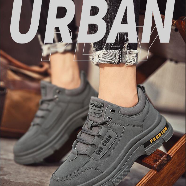 Martin Boots, Men's Shoes, Spring Waterproof and Anti Slip Sports, Casual Work, Low Helper Workwear, Wear-resistant Labor Protection Shoes