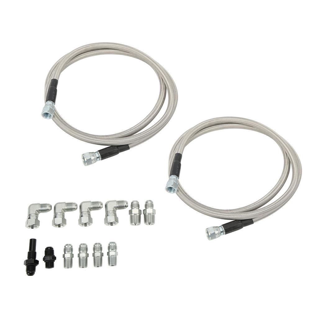 Furtun Linie Răcitor Transmisie 70in cu Adaptoare Inox Flexibil de Înlocuire Mașini Chevy