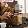 1pc Portable Brocade Bundle Pocket Master's Cup Tea Cup Storage Bags Small Teapot Lid Bowl Anti-collision Protective Cloth Bag