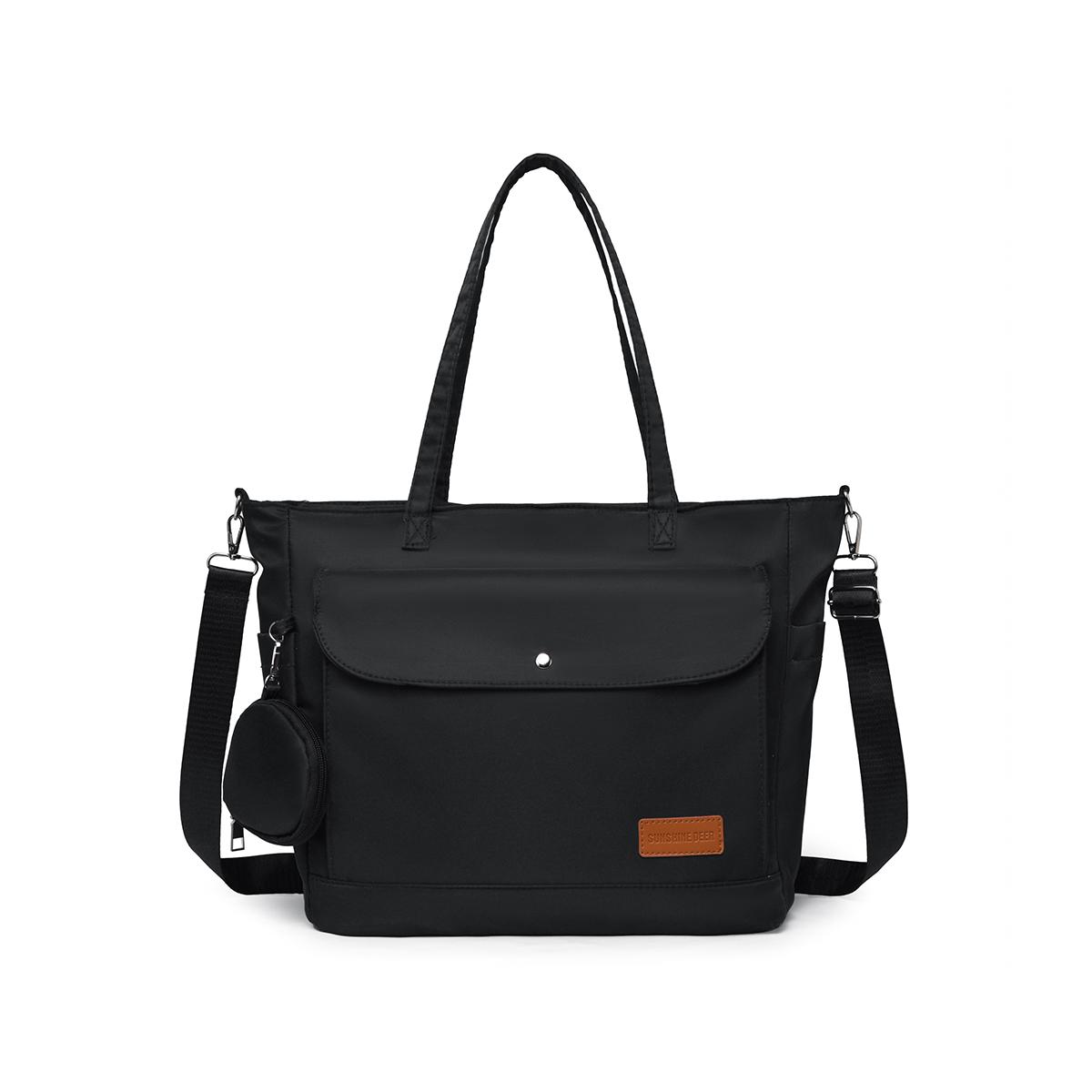 

Tote Bag New Model Large Capacity Crossbody Bag Lightweight Cloth Bag Middle-Aged Mom Bag Multi-Layer Shoulder Bag Travel Backpack Women s Coin Purse чёрный