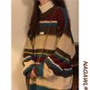 Retro Striped Unisex Knitwear - Autumn/Winter Korean Lazy Style Sweater