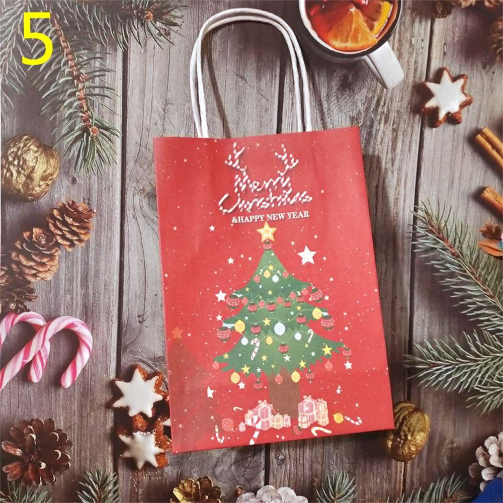 Decor Cake Package Candy Wrapping Bag Christmas Gift Bags Elk Santa Claus Kraft Paper Gift Box