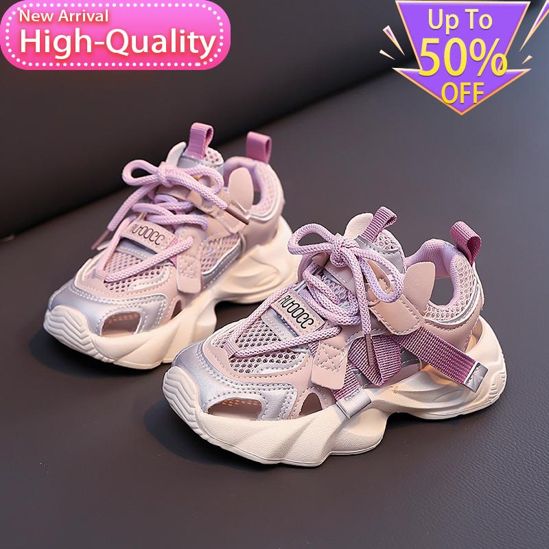 Spring Mesh Breathable Childrens Sports Shoes Lightweight Shock-absorbing Sports Shoes Campus Soft Casual Shoes