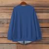 Women's Fashionable Solid Color Round Neck Long Sleeved Sports Casual Pullover Sweatshirt Top
