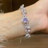 French Zircon Pearl Flower Bracelet: Elegant, Light Luxury Jewelry for Women