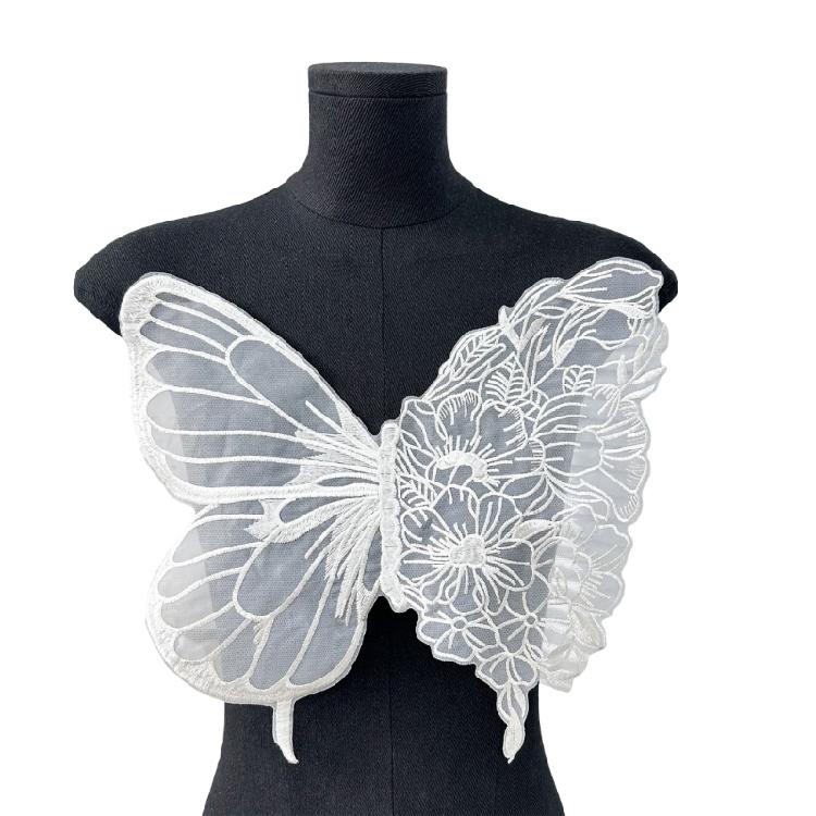 Exquisites Embroidered Butterfly Appliques Fashion Meshes Styles Patches for Fashionists and Custom Clothing