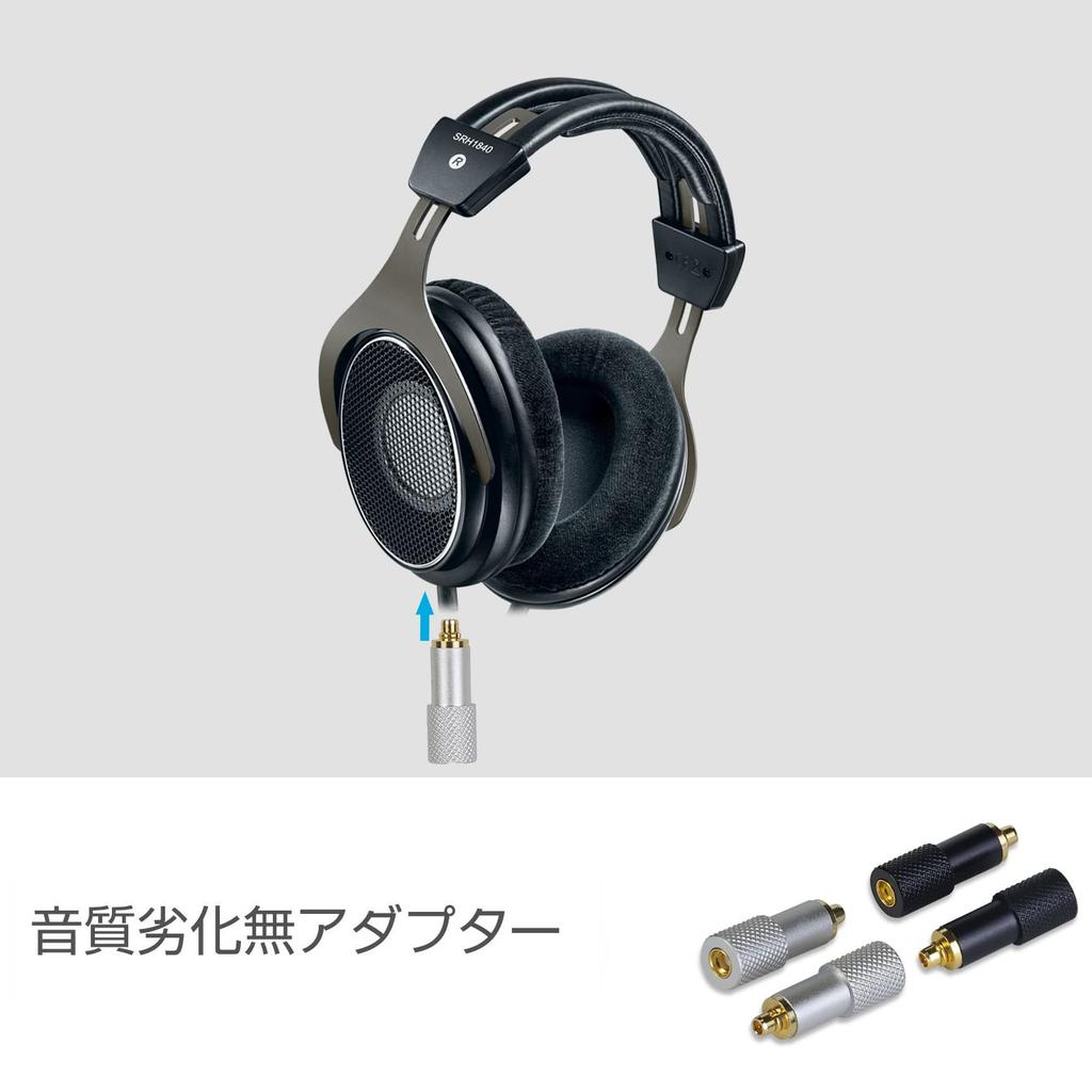 okcsc SRH1840 MMCX Converter Earphone Jack Converter for SRH1840 To MMCX Compatible with and Set of Black Connector, (Male) (Female), SRH1440,