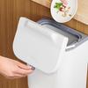 9L Trash Can White Large Capacity Space Saving Sturdy Durable Stylish Design Wall Mounted Garbage