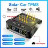 Solar TPMS Auto Reifendruck Alarm Digitale Bunte Display 4 Externe Sensoren Wasserdichte Reifen Druck Temperatur Warnung
