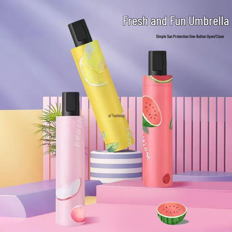 Dual-Purpose Umbrella: Rain & UV Protection, Unisex, Double Layer, Black Glue, Folding, Manual