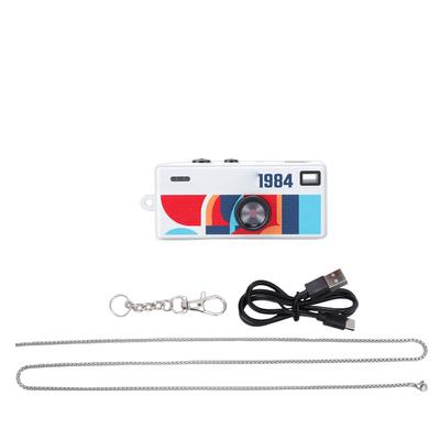 Thumb Camera 1080P HD Video Recorder Keychain Digital Camcorder with 0.96 Inch Display Long Battery Life White