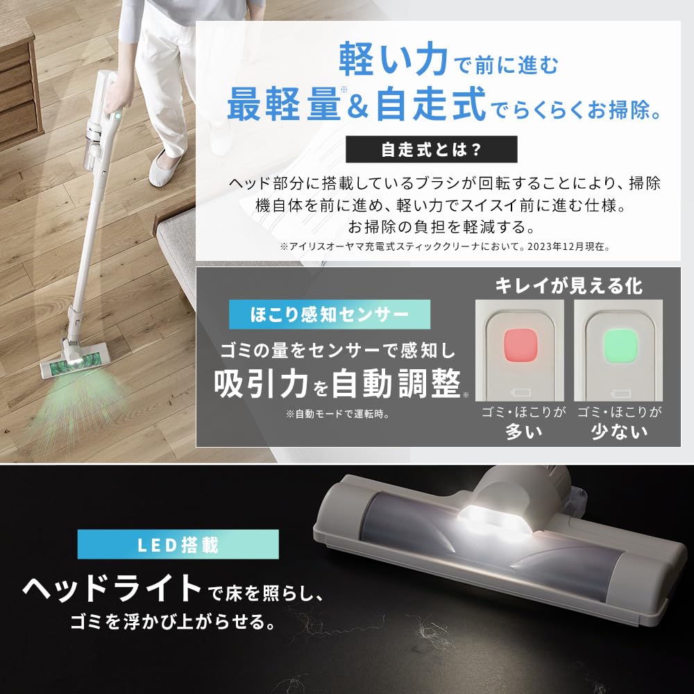 Lehký vysavač Iris Ohyama Magicalina Cordless Stačí jej nasadit a nabít Magicalina MagiCaleena [model 1,1 kg] AZ-SCD-123P-W