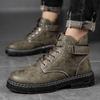 Fashion 2024 Winter Men's Boot British Style Retro Middle Cut Men Boot High Cut Men's Shoes Snow Bootsd