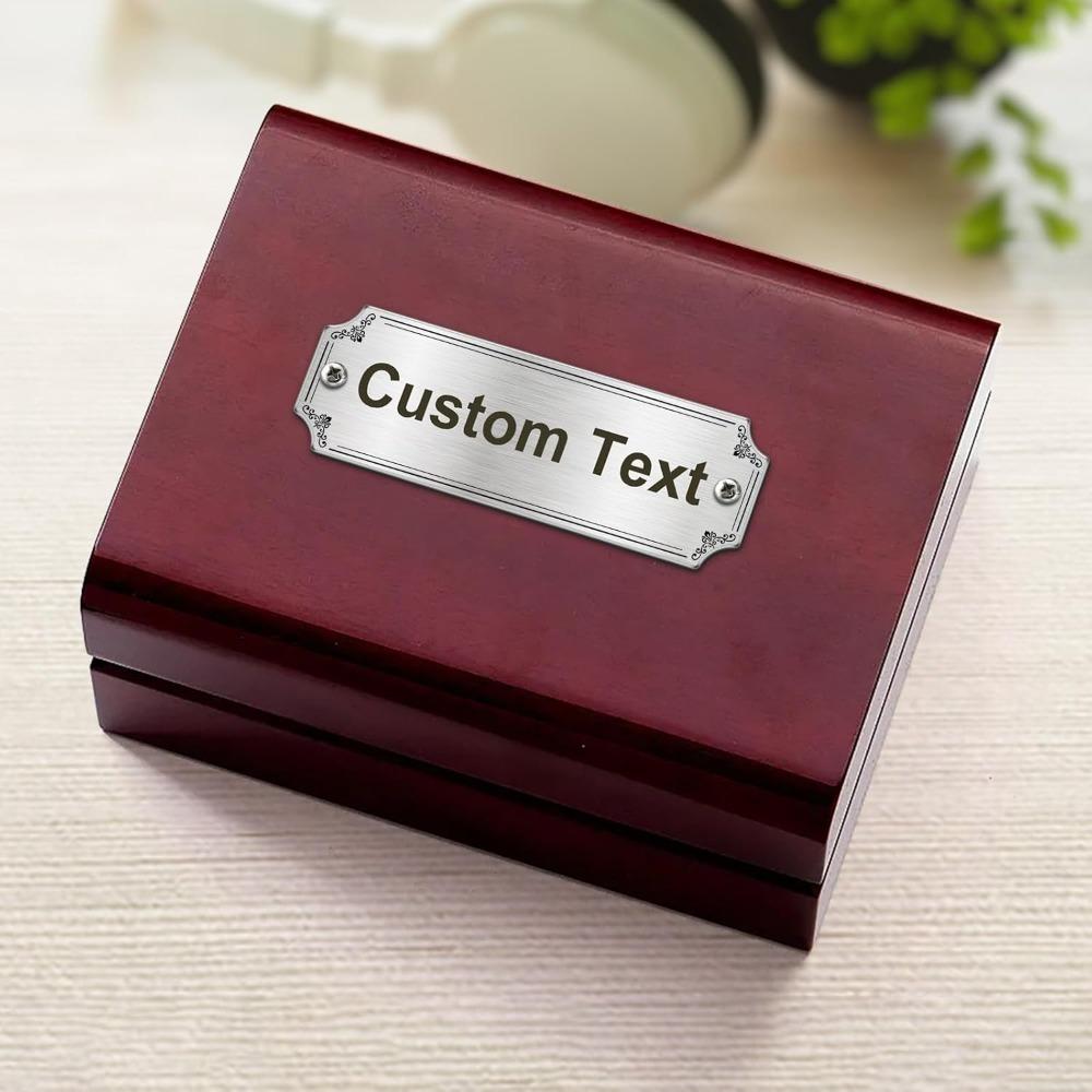 Custom Engraved Stainless Steel Name Plate - Personalized Your Text, Name Tag, Badge, Label, Sign , Award, Memorial, Graduation Plaque