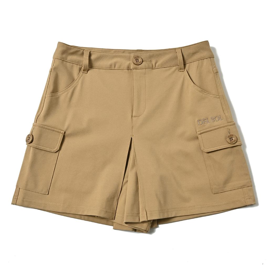 7630 BE Pleated Culotte Del Sol Sizes Skirt, Beige, Golf, Women's, M-4L (4L)