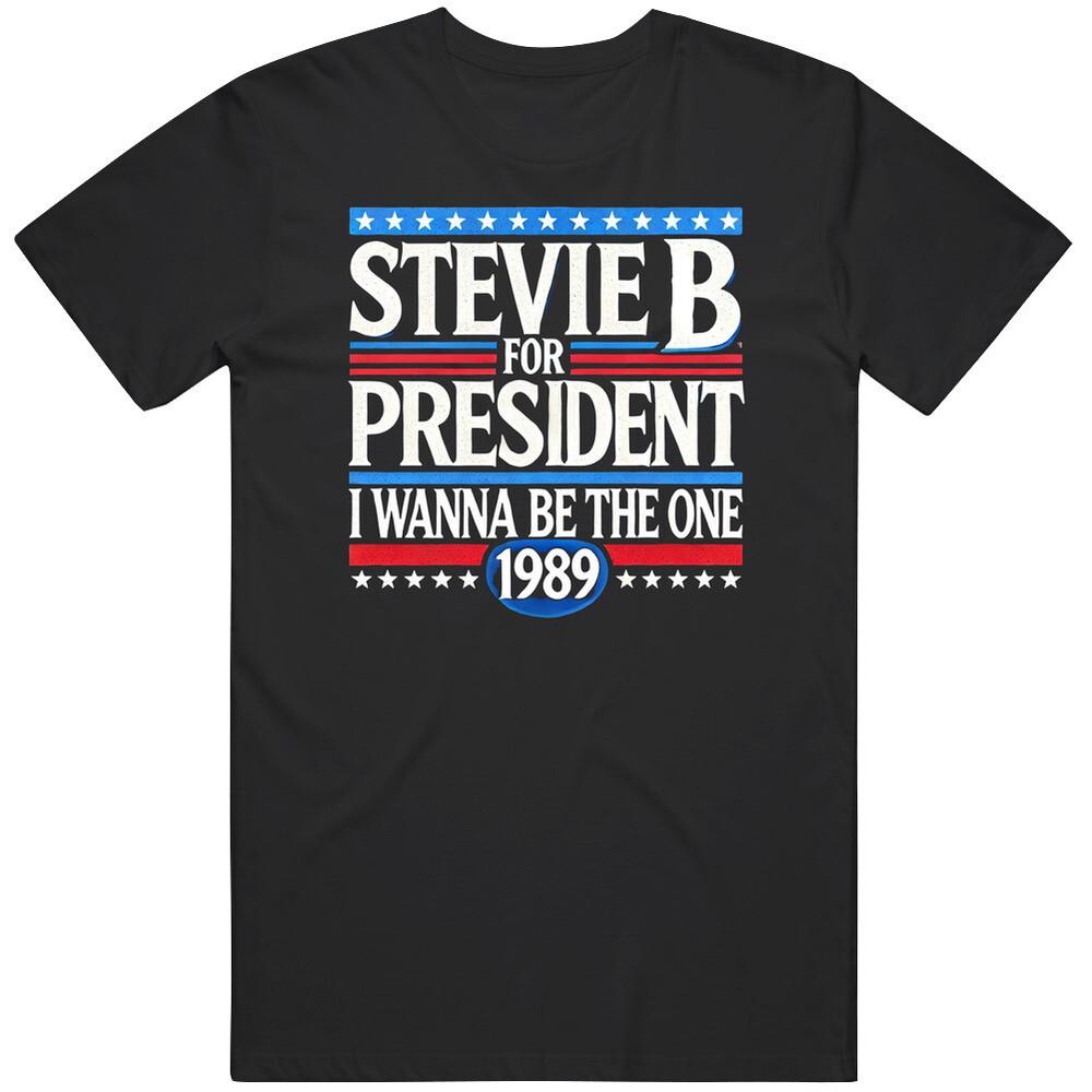 

Nostalgic Presidential Slogan Stevie B Euro and Dance Music Fan T Shirt Unisex T-Shirt XXL