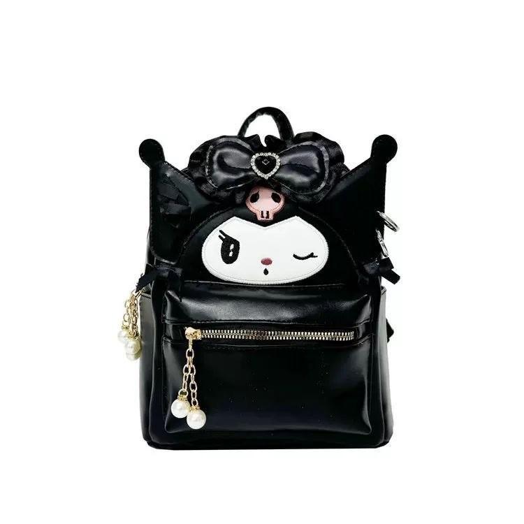 Zaino Cartoon in Ecopelle PU Sanrio Kuromi E My Melody Con Grande Capacità Per Scuola E Uso Quotidiano