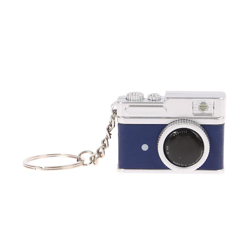 Mini Camera Keychain Dollhouse Slr Camera Model W/Shutter Flash Camera Keyring Bag Pendant Necklace Pendant Doll Dress Up Toy