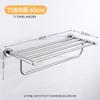 Stainless Steel T-Shaped Towel Rack Bathroom Hotel Use Modern Minimalist Wall Mounted 2-Tier Heavy Duty 30kg Load