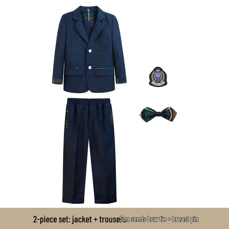 British Style Formal Plaid School Uniform Set for Girls