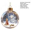 Palline di Plastica per Festa Ornamento Luminoso Storia di Natale, Palla Appesa 3D Luminosa con LED Caldo, Mini Decorazione Festiva da Interno/Esterno Festività