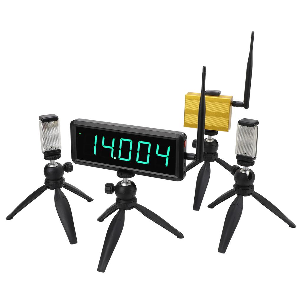 Bezprzewodowy Stoper 5-cyfrowy Wielofunkcyjny Zasilany Bateryjnie Stoper do Wyścigów Sprintu dla Rowerków Biegowych
