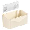 Wall Mount for Small Items Wall-mounted Storage Rack, Transparent Plastic Space Saving Organizer Bin, Multi Purpose Self Adhesive No Drill Container