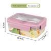 Microwave Safe Rectangular Lunch Box with Dividers