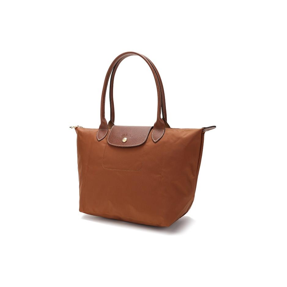 Longchamp Le Pliage 28 Classic Long Handle Canvas And Leather Trimmed Tote Bag Women Tote Bags Brandy 2605089504