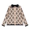 Women's Casual Colorblock Knit Cardigan Polo Sweater – Autumn 2025 Collection