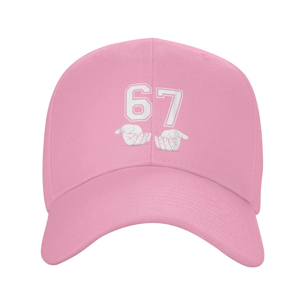 Six Seven 67 Minimal Number Design with Open Hands Casual Baseball Cap Outdoor Sports Trucker Hat Summer Sun Men Baseball Caps