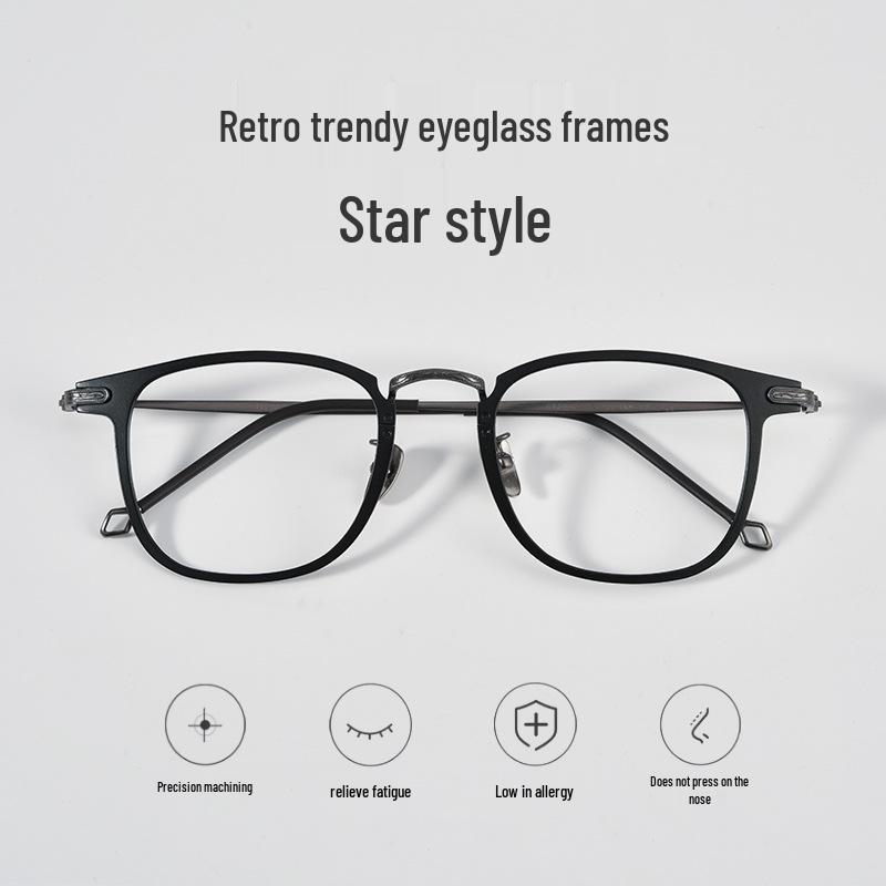 

Shawn Yue Style CT30018 Retro Myopia Glasses - Men s Lightweight Pure Titanium Frame