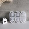 Creative 6 Cavity Silicone Mold for Ambient Light House Designs Perfect for Handmade Craft and Holiday Decorations