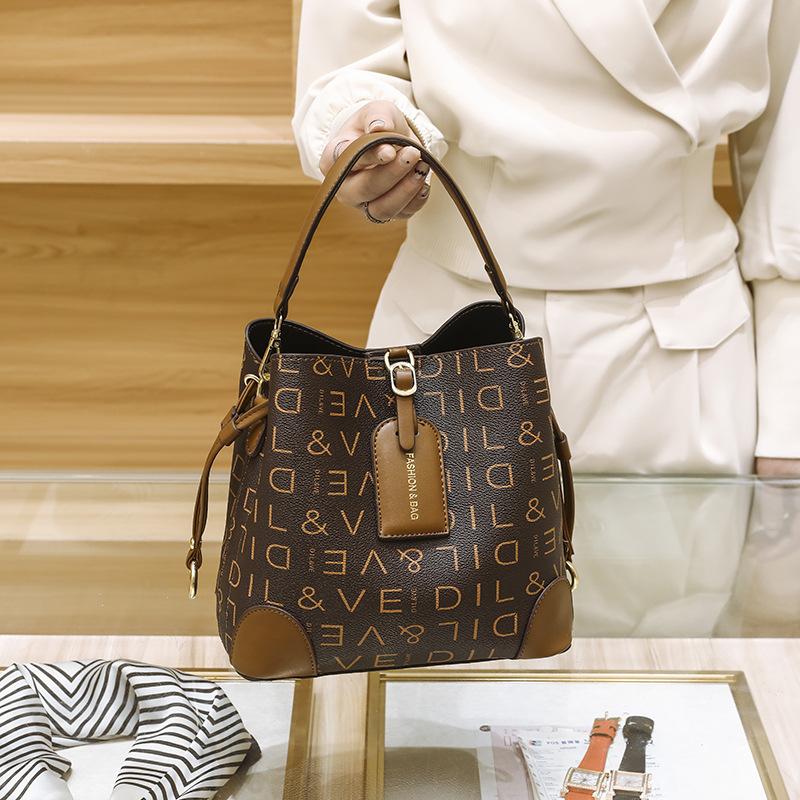 La Nuova Borsa Classica È Semplice Grande Capacità Versatile Chinensis Stampa di Alta Qualità Casual Lusso Donna Borsa a Tracolla Obliqua
