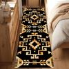 Mexican Long Runners Rug,Rustic Country Native American Abstract Geometric Neutral Carpet Runner for Hallway Dining Room Foyer