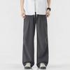 American Trendy Brand Paratrooper Pants Style Elastic Waist Casual Pants Men's Trend Loose Straight Wide Legs Drape Long Pants