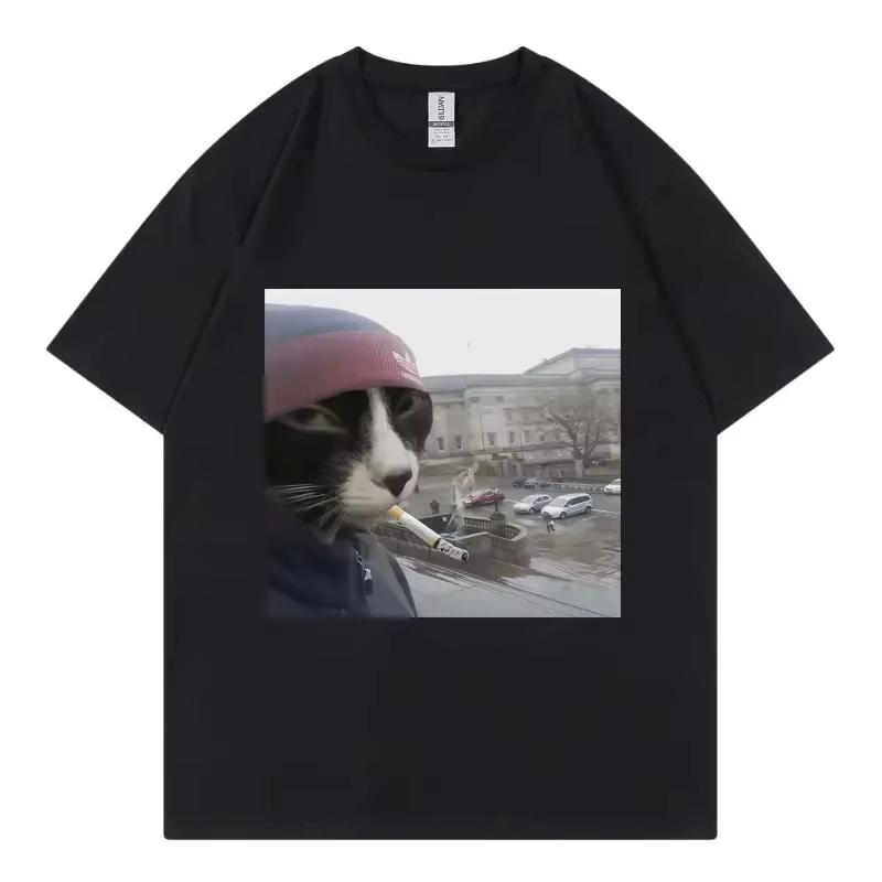 Certifikovaný Blázen Vtipné Kočičí Meme Tričko Živý Grafický Design Krátký Rukáv Lze Prát v Pračce Ležérní Sportovní Košile pro Teenagery Dospělé