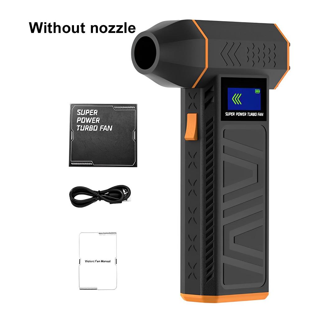 2 IN1Mini Color Screen Battery Power Display Jet BlowerVacuumable Mini Tur-bo Jet Air Blower Blower