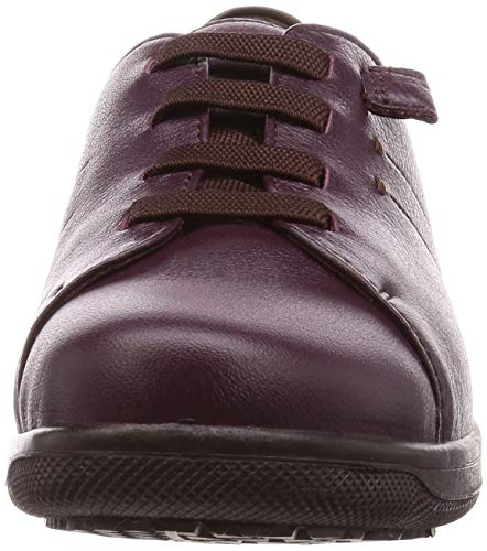 SPORTS Women's Speran Leather Boots, Made in Japan, Water-Repellent, 3E, Non-Slip Sole, Garment Leather, Elastic Lace, Purple, Size 22cm, SP2504NSR