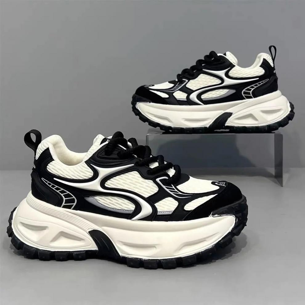2025 autumn new casual student bread shoes Korean version platform four seasons sports men's shoes niche low-top dad shoes
